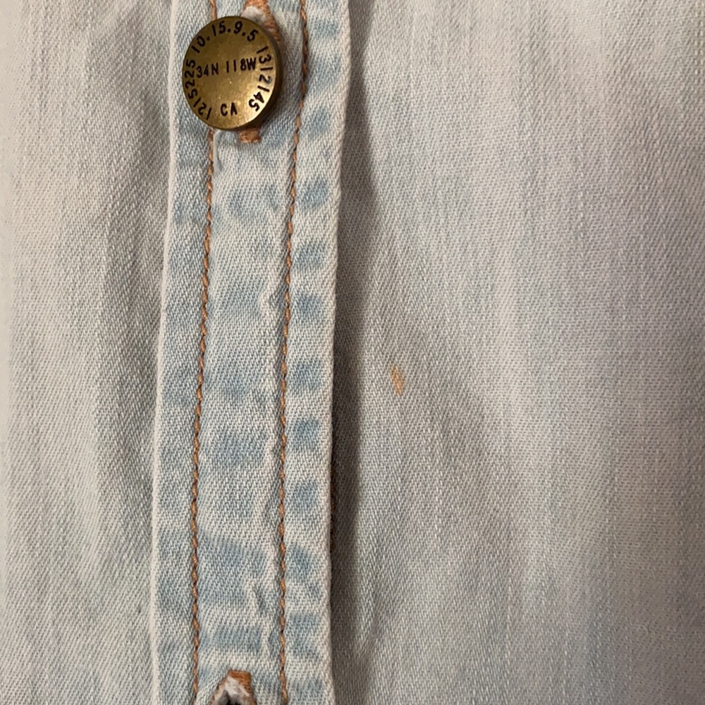 Current Elliott Button Down Denim Top - image 3
